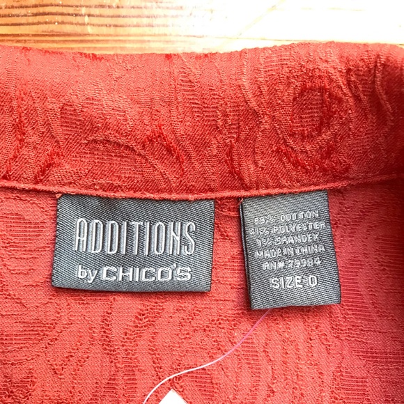 Chico’s Additions Orange Button Jacket, NWT, 0 - Picture 4 of 16